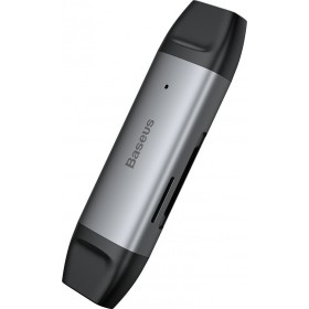 Baseus Lentil Card Reader USB 3.0 Type-C για SD/microSD Γκρι Baseus Lentil Card Reader USB 3.0 Type-C για SD/microSD Γκρι