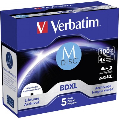 Verbatim MDISC BD-R Printable 100GB 5τμχΚωδικός: 43834 