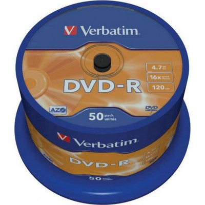 Verbatim DVD-R 4.7GB 50τμχΚωδικός: 43548 