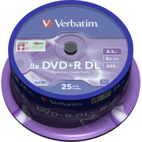 Verbatim DVD+R Dual Layer 8.5GB 25τμχΚωδικός: 43757  Verbatim DVD+R Dual Layer 8.5GB 25τμχΚωδικός: 43757