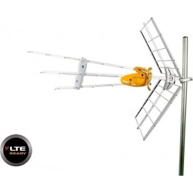 Televes 149941 Εξωτερική Κεραία Τηλεόρασης (δεν απαιτεί τροφοδοσία) σε Πορτοκαλί Χρώμα Σύνδεση με Ομοαξονικό (Coaxial) Καλώδιο