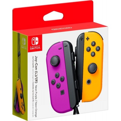 Nintendo Joy-Con Set Ασύρματο Gamepad για Switch Purple/Neon Orange