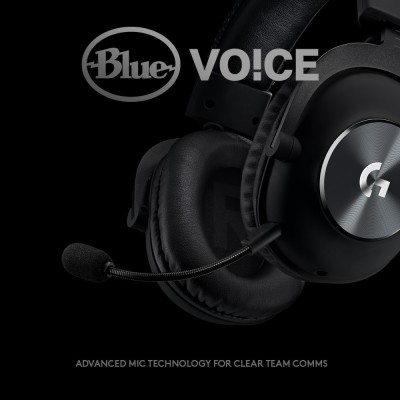 Logitech G PRO X with MIT Blue VO!CE Over Ear Gaming Headset (2x3.5mm / USB)