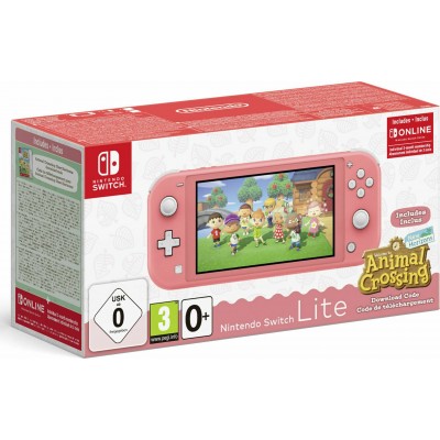 Nintendo Switch Lite 32GB Coral &amp Animal Crossing: New Horizons