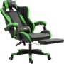 Herzberg Gaming Chair με Υποπόδιο Green