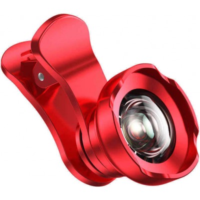 Baseus Short Videos Magic Camera Φακός Κάμερας ​Κινητών Wide Angle / Fisheye 15x σε Κόκκινο χρώμα