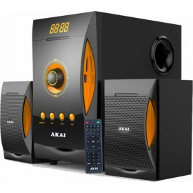 Akai Ηχοσύστημα 2.1 SS032A-3515 38W με Digital Media Player Μαύρο