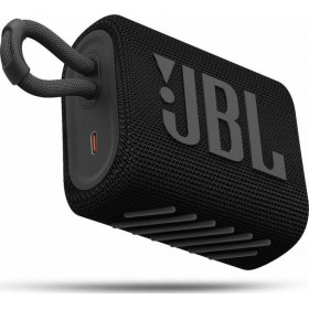 JBL Go 3 Αδιάβροχο Ηχείο Bluetooth 4.2W με 5 ώρες Λειτουργίας BlackΚωδικός: JBLGO3BLK  JBL Go 3 Αδιάβροχο Ηχείο Bluetooth 4.2W με 5 ώρες Λειτουργίας BlackΚωδικός: JBLGO3BLK