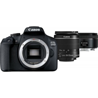 Canon EOS 2000D Kit (EF-S 18-55mm IS II + 50mm STM) Black