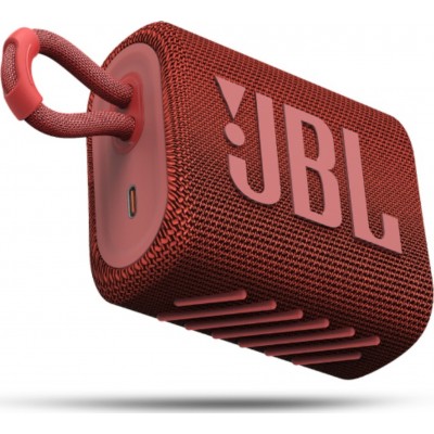 JBL Go 3 Αδιάβροχο Ηχείο Bluetooth 4.2W με 5 ώρες Λειτουργίας RedΚωδικός: JBLGO3REDAM 