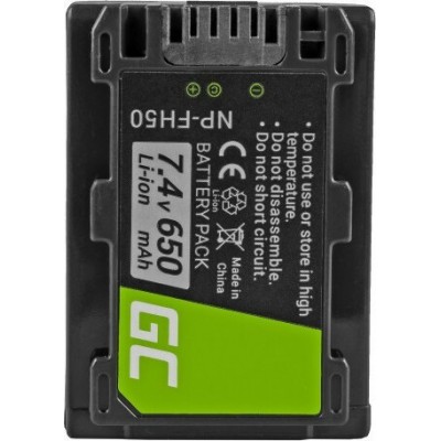 Green Cell Μπαταρία Βιντεοκάμερας NP-FH50 650mAh Συμβατή με Sony