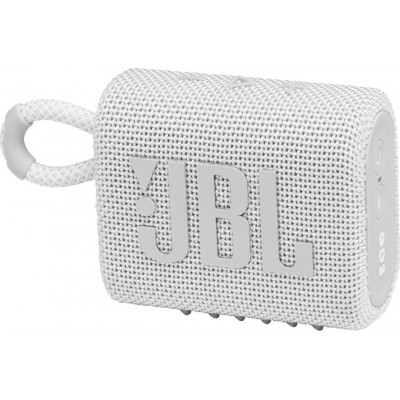 JBL Go 3 Αδιάβροχο Ηχείο Bluetooth 4.2W με 5 ώρες Λειτουργίας White