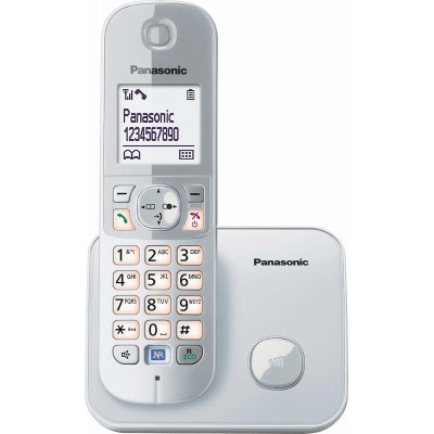 Panasonic KX-TG6811 Ασύρματο Τηλέφωνο με Aνοιχτή Aκρόαση Ασημί