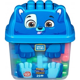 Mega Bloks Διάφανο Κουβαδάκι με Τουβλάκια Κουταβάκι 25τμχ