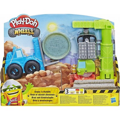 Hasbro Play-Doh Πλαστελίνη - Παιχνίδι Wheels Lift &amp Haul για 3+ Ετών, 3τμχ