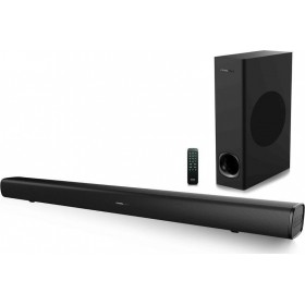 Crystal Audio CASB140 Soundbar 76W 2.1 με Ασύρματο Subwoofer και Τηλεχειριστήριο Μαύρο