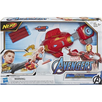 Hasbro Avengers Nerf Power Moves Marvel Iron Man Repulsor Blast Gauntle