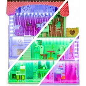 Ecotoys Ξύλινο Κουκλόσπιτο Με Φωτισμό Led Και Σετ Επίπλων Ecotoys Ξύλινο Κουκλόσπιτο Με Φωτισμό Led Και Σετ Επίπλων