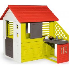 "Smoby Παιδικό Σπιτάκι Κήπου Πλαστικό Smoby Παιδικό Σπιτάκι Κήπου Πλαστικό, Nature Playhouse with Kitchen