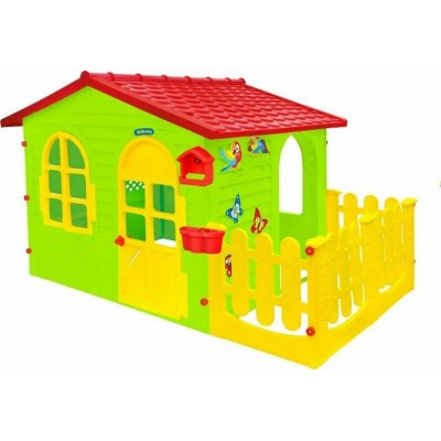 Mochtoys Παιδικό Σπιτάκι Κήπου Πλαστικό, Big Garden House με Φράχτη