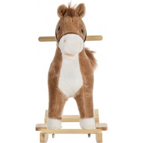 HomCom Κουνιστό Αλογάκι με Μουσική και Ξύλινη Βάση Καφέ HomCom Κουνιστό Αλογάκι με Μουσική και Ξύλινη Βάση Καφέ