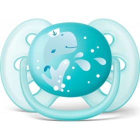 Philips Ultra Soft Pacifier 6-18m Σιλικόνης Γαλάζιο 2τμχ