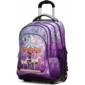 Polo Weelix Carousel Σχολική Τσάντα Τρόλεϊ Δημοτικού σε Μωβ χρώμα Μ33 x Π23 x Υ46cmΚωδικός: 9-01-264-8001 