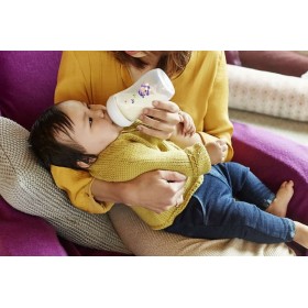 Philips Avent Natural Πλαστικό Μπιμπερό Σιλικόνης Ιπποπόταμος 1m+ 260ml