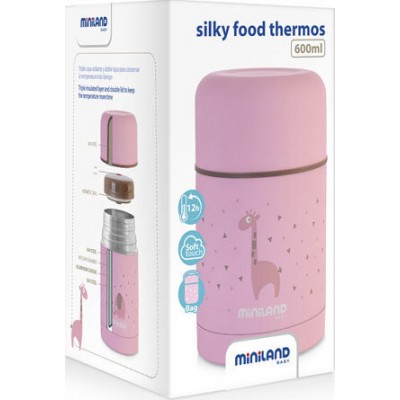 Miniland Βρεφικό Θερμός Φαγητού Silky Pink 600ml