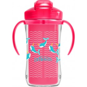 Dr. Brown's Κύπελλο Θερμός με Καλαμάκι &amp Λαβές 12m+ Ροζ