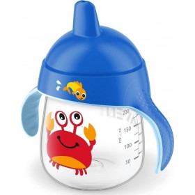 "Philips Avent Κύπελλο με Λαβές & Σκληρό Στόμιο Μπλε 12m+ Philips Avent Κύπελλο με Λαβές & Σκληρό Στόμιο Μπλε 12m+, 260ml