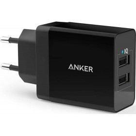 Anker Φορτιστής Χωρίς Καλώδιο με 2 Θύρες USB-A 24W Μαύρος (A2021L11)