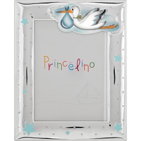 Prince Silvero Κορνίζα Ασημένια Πελαργός MA/270-BC Μπλε 13x18cm