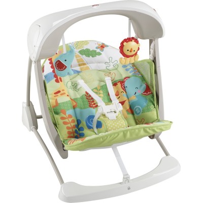 Fisher Price Relax Μωρού Κούνια Take-Along Swing &amp Seat Rainforest Friends με Μουσική και Δόνηση Για Μέγιστο Βάρος Παιδιού 11