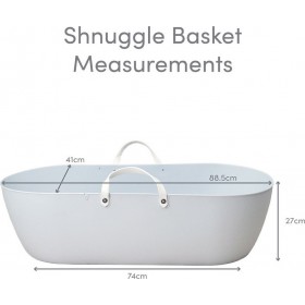 Shnuggle Πλαστική Καλαθούνα Dreami Moses White με Βάση Shnuggle Πλαστική Καλαθούνα Dreami Moses White με Βάση