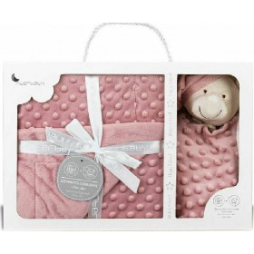 Interbaby Κουβέρτα Αγκαλιάς & Λίκνου Extrafort 80x110cm & Πανάκι Παρηγοριάς Bear Dark Pink Interbaby Κουβέρτα Αγκαλιάς & Λίκνου Extrafort 80x110cm & Πανάκι Παρηγοριάς Bear Dark Pink