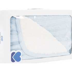 Kikka Boo Κουβέρτα Αγκαλιάς & Λίκνου Sherpa Πλεκτή 75x100cm Light Blue Kikka Boo Κουβέρτα Αγκαλιάς & Λίκνου Sherpa Πλεκτή 75x100cm Light Blue