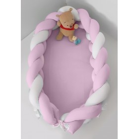 Baby Oliver Φωλιά Με Αποσπώμενη Πλεξούδα 200cm White/PInk Baby Oliver Φωλιά Με Αποσπώμενη Πλεξούδα 200cm White/PInk