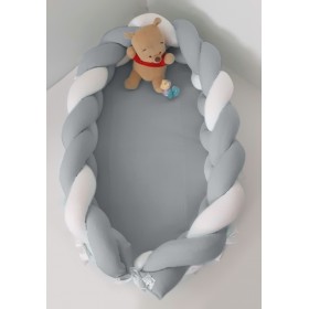 Baby Oliver Φωλιά Με Αποσπώμενη Πλεξούδα 200cm Grey Baby Oliver Φωλιά Με Αποσπώμενη Πλεξούδα 200cm Grey