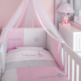 Baby Oliver Σετ Κούνιας Lucky Star Des. 308 3τμχ Pink
