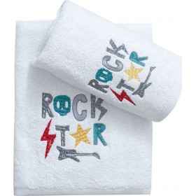 Viopros Σετ Πετσέτες Rock Star 2τμχ Viopros Σετ Πετσέτες Rock Star 2τμχ