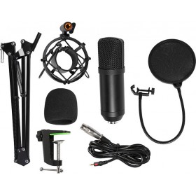 Tracer Πυκνωτικό Μικρόφωνο XLR Studio Pro Τοποθέτηση Shock Mounted/Clip On Φωνής Tracer Πυκνωτικό Μικρόφωνο XLR Studio Pro Τοποθέτηση Shock Mounted/Clip On Φωνής