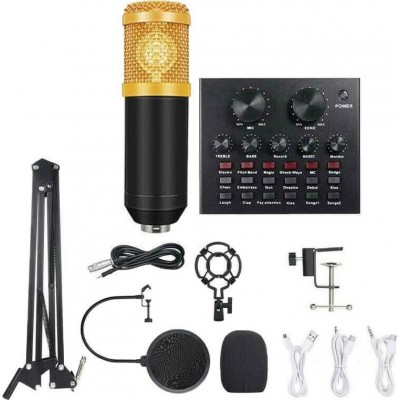 Andowl Δυναμικό Μικρόφωνο XLR MIC8 Set Τοποθέτηση Shock Mounted/Clip On Φωνής