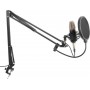 Vonyx Πυκνωτικό Μικρόφωνο XLR Studio Set / Condensor microphone with stand and Τοποθέτηση Shock Mounted/Clip On Φωνής σε Ασημί Χ