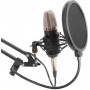 Vonyx Πυκνωτικό Μικρόφωνο XLR Studio Set / Condensor microphone with stand and Τοποθέτηση Shock Mounted/Clip On Φωνής σε Ασημί Χ