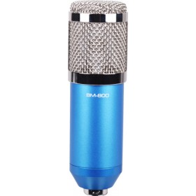 Πυκνωτικό Μικρόφωνο XLR BM-800 Τοποθέτηση Shock Mounted/Clip On Φωνής σε Μπλε Χρώμα