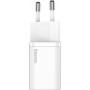 Baseus Φορτιστής Χωρίς Καλώδιο με Θύρα USB-C 20W Power Delivery Λευκός (Super Si)