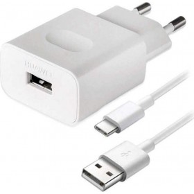Huawei Φορτιστής με Θύρα USB-A και Καλώδιο USB-C 18W Λευκός (HW-059200EHQ)