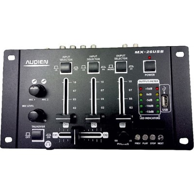 Audien MX-26USB Αναλογικός Μίκτης 3 Καναλιών