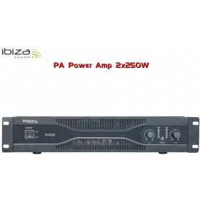 Ibiza Sound Τελικός Ενισχυτής PA 2 Καναλιών 500W/4Ω με Σύστημα ΨύξηςΚωδικός: SA500 